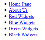 Uso de listas HTML para ayudar a la navegación Uso de listas HTML para ayudar a la navegación