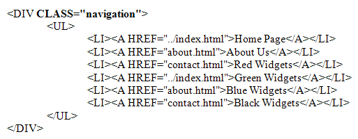 Uso de listas HTML para ayudar a la navegación Uso de listas HTML para ayudar a la navegación