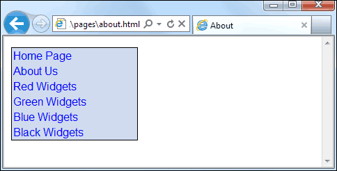 Uso de listas HTML para ayudar a la navegación Uso de listas HTML para ayudar a la navegación