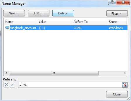 Excel Custom Named Ranges