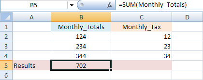 Excel Named Ranges Excel Named Ranges