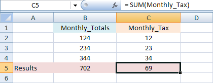 Excel Named Ranges Excel Named Ranges