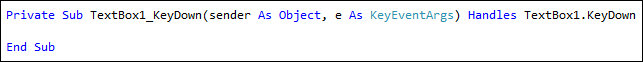 El evento KeyDown en VB .NET