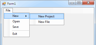 Añade un sub-menú a tu formulario VB.NET