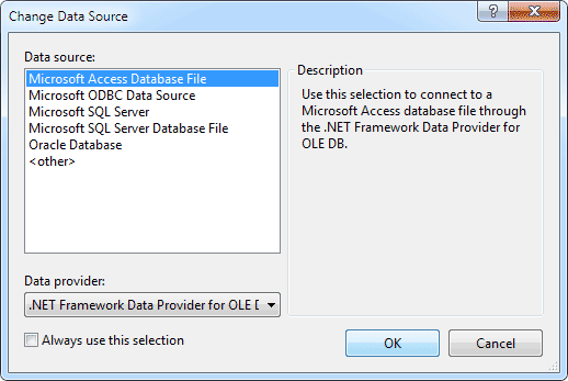 El Asistente de Bases de Datos en VB NET Express