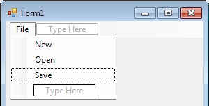 Añadir menús a un formulario Visual Basic .NET