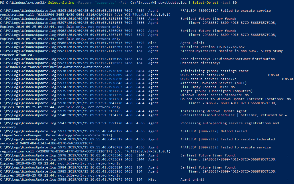 analizar windowsupdate.log con powershell