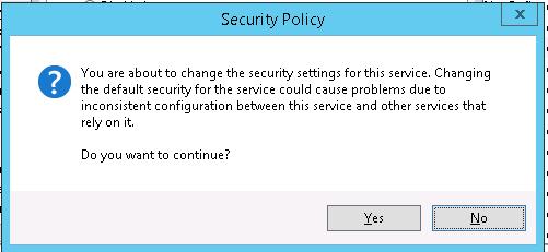 cambiar la configuración de seguridad