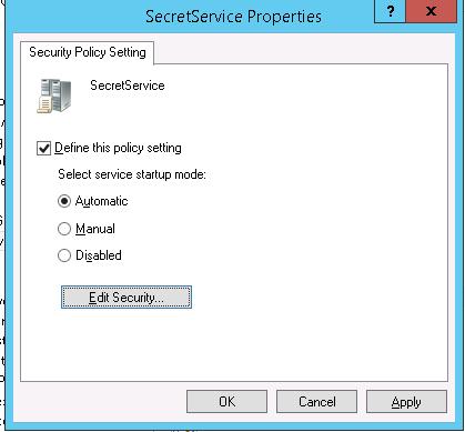 Modo de inicio del servicio con GPO