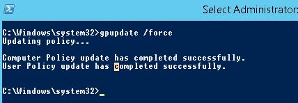Gpupdate / force