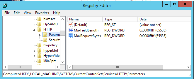 encabezado http MaxFieldLength