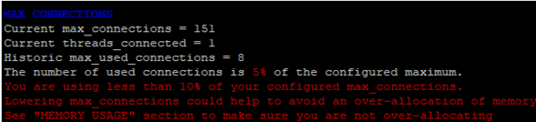 script de bash de ajuste de mariadb