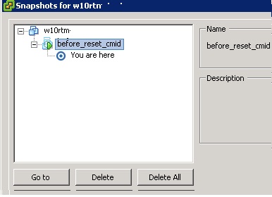 instantánea de vmware vm