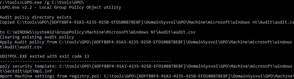 importar la configuración de lgpo en otra computadora