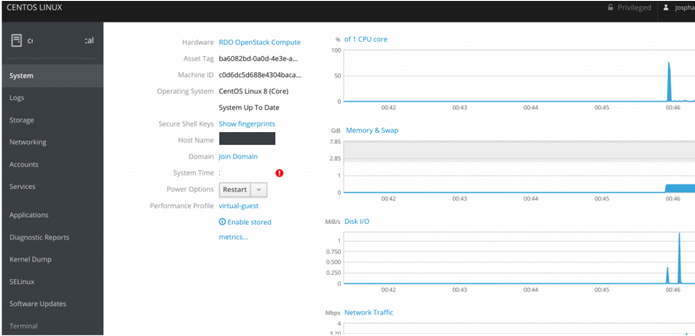 Cockpit: gestión web integrada en centos 8