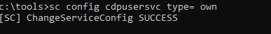 cdpusersvc se ejecuta en modo aislado