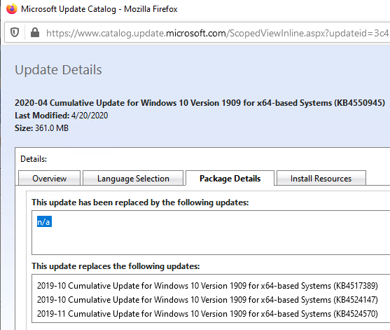 obtenga la última actualización de seguridad kb para windows 10