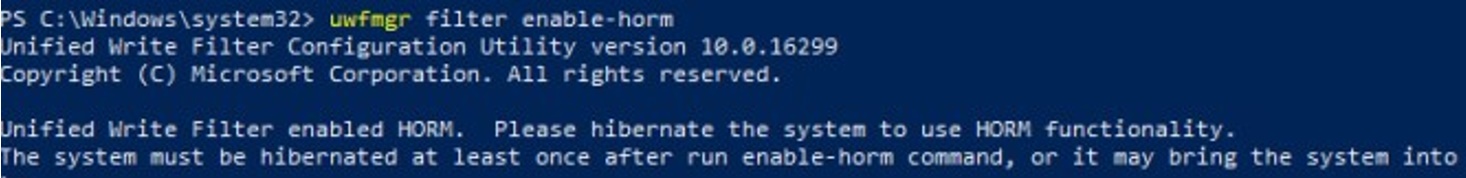 Windows uffmgr habilita el modo horm (Hibernar una vez / Reanudar muchas) 