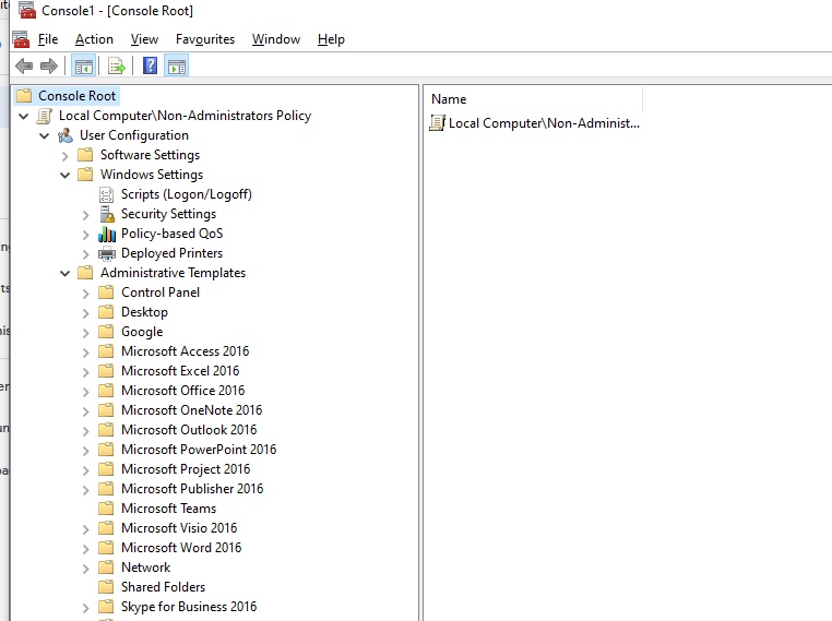 configurar gpo local para no administradores 