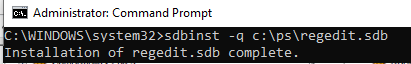 instalar el archivo sdb con la herramienta sdbisnt