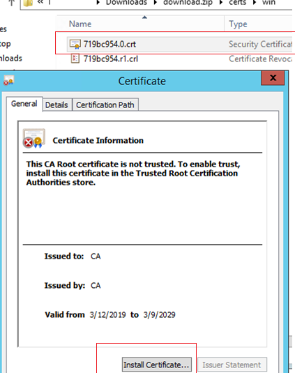 instalar certificado autofirmado para VMWare vcenter