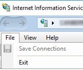Opción faltante "Conectarse a un servidor IIS" en windows 10