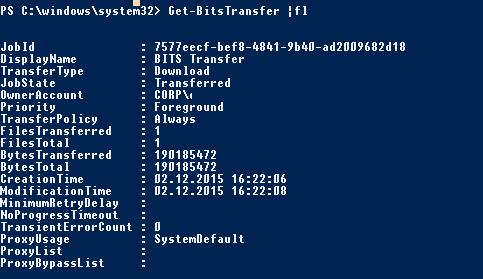 Estado de Get-BitsTransfer