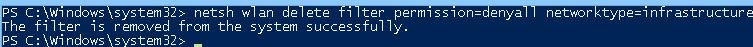 eliminar el filtro wifi win 8