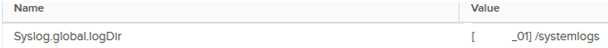 establecer la ruta Syslog.global.logDir al almacén de datos vmfs