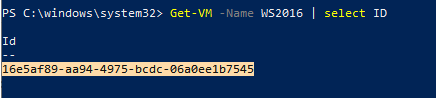 id de get-vm - hyper-v