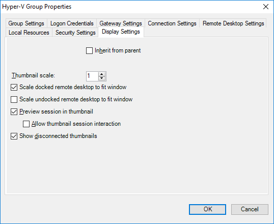 RDCMan cambiar la configuración de pantalla