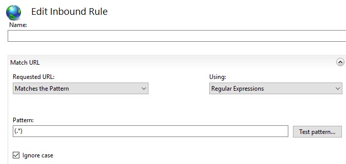 Regla de entrada de edición de reescritura de URL