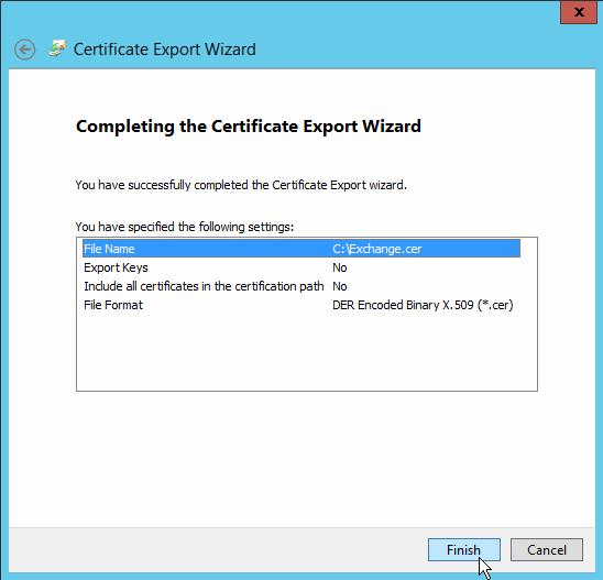 asistente de exportación de certificados