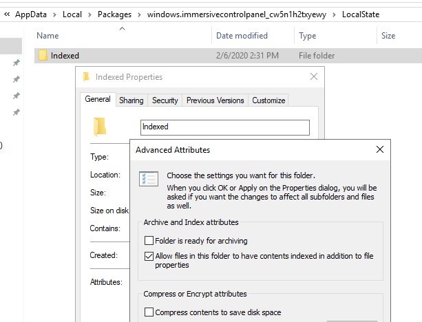 la búsqueda de configuración de Windows 10 no funciona