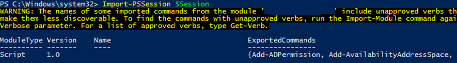 Importar-PSSession desde el servidor de intercambio remoto a través de powershell