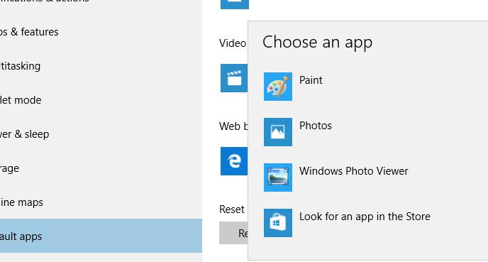 Asignar visor de fotos de Windows