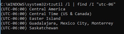 encontrar la zona horaria por hora utc