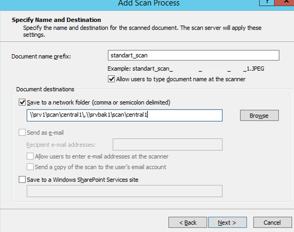 crear tarea de proceso de escaneo - PSP