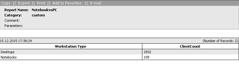 informe sccm con recuento de portátiles / escritorios