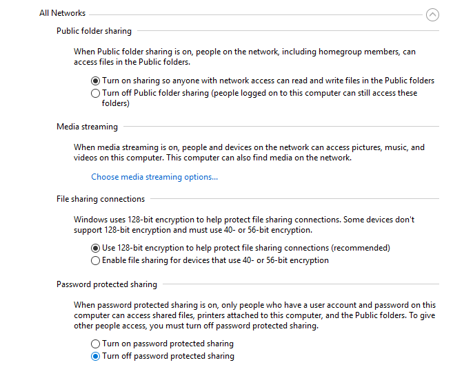 Activar compartir en Windows 10