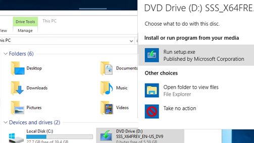 ejecutar el asistente de configuración de Windows Server 2016