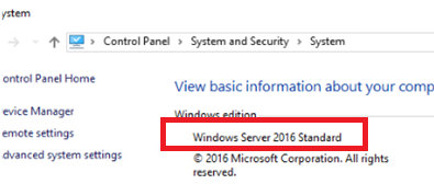 Degradar el servidor de Windows 2016 del centro de datos al estándar