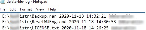 guardar el historial de eventos de eliminación de archivos en un archivo de texto usando powershell