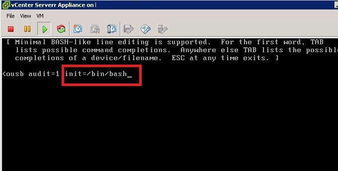 init = / bin / bash 