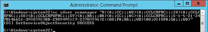 sc sdset scmanager 