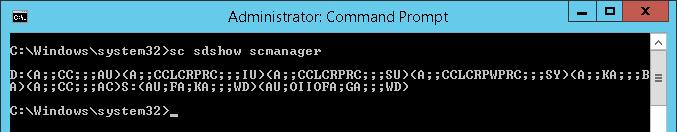 sc sdshow scmanager