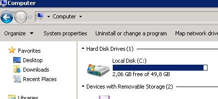 drive c espacio libre