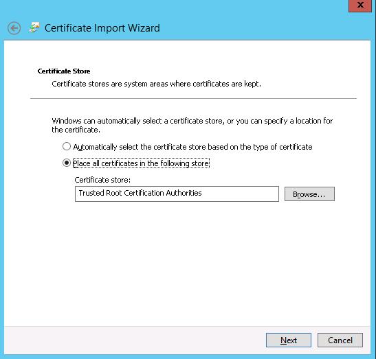   Autoridades de certificación raíz de confianza