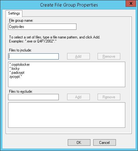 grupo de archivos de ransomware