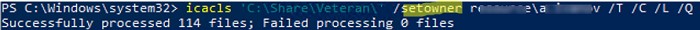 tomar posesión de un archivo o carpeta con icacls.exe